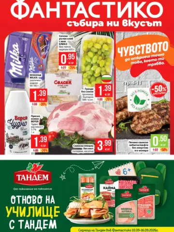 Корица на брошура Фантастико Топ Оферти с топ оферти, валидна до 16.09.2026