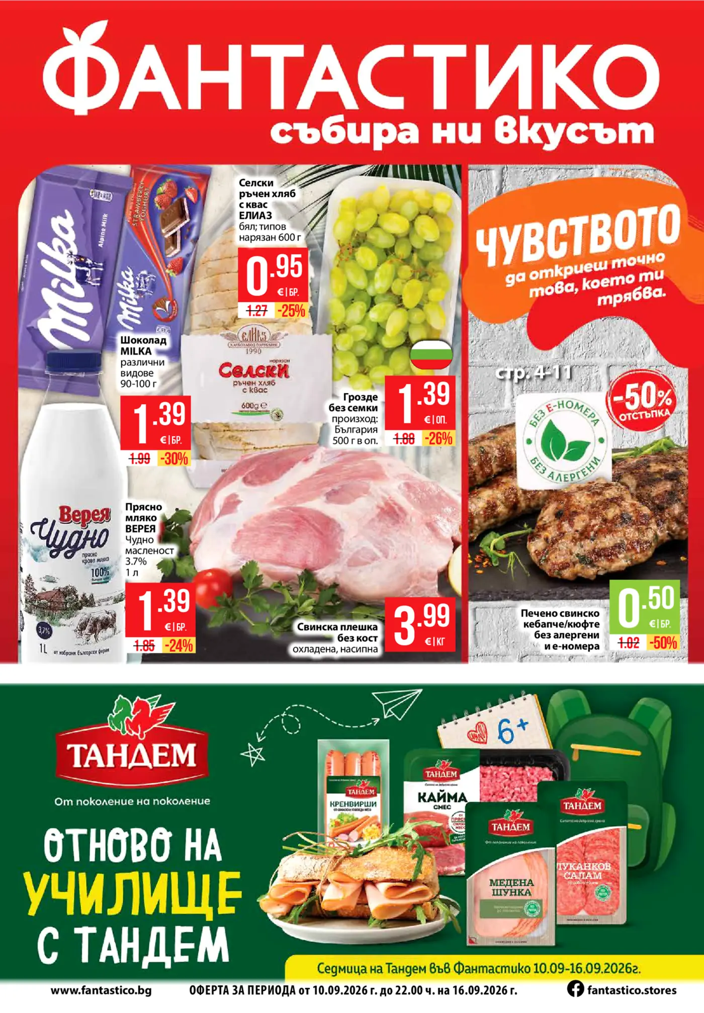 Корица на брошура Фантастико Топ Оферти с топ оферти, валидна до 16.09.2026