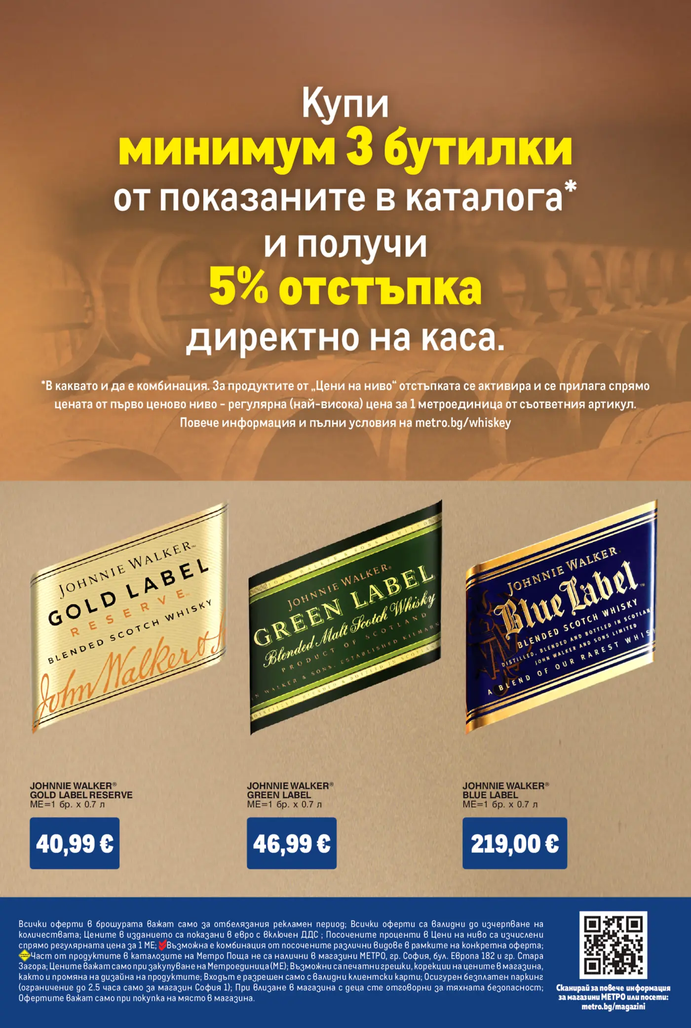 Страница с промоции на уиски Johnnie Walker